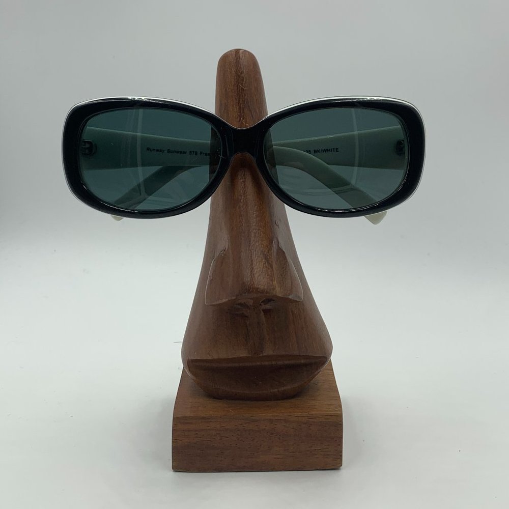 Runway Sunwear Black White Oval Sunglasses Frames